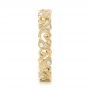 14k Yellow Gold 14k Yellow Gold Diamond Organic Stackable Eternity Band - Side View -  101888 - Thumbnail