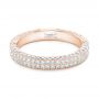 18k Rose Gold 18k Rose Gold Diamond Pave Wedding Band - Flat View -  102175 - Thumbnail