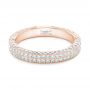 18k Rose Gold 18k Rose Gold Diamond Pave Wedding Band - Flat View -  102175 - Thumbnail