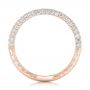 14k Rose Gold 14k Rose Gold Diamond Pave Wedding Band - Front View -  102175 - Thumbnail