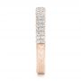 18k Rose Gold 18k Rose Gold Diamond Pave Wedding Band - Side View -  102175 - Thumbnail
