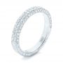 14k White Gold 14k White Gold Diamond Pave Wedding Band - Three-Quarter View -  102175 - Thumbnail