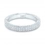 14k White Gold 14k White Gold Diamond Pave Wedding Band - Flat View -  102175 - Thumbnail