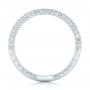 18k White Gold Diamond Pave Wedding Band - Front View -  102175 - Thumbnail