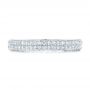18k White Gold Diamond Pave Wedding Band - Top View -  102175 - Thumbnail
