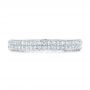 18k White Gold Diamond Pave Wedding Band - Top View -  102175 - Thumbnail