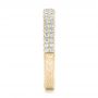 18k Yellow Gold 18k Yellow Gold Diamond Pave Wedding Band - Side View -  102175 - Thumbnail