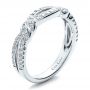 Diamond Split Shank Wedding Band With Matching Engagement Ring - Kirk Kara - Three-Quarter View -  1459 - Thumbnail