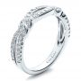 Diamond Split Shank Wedding Band With Matching Engagement Ring - Kirk Kara - Three-Quarter View -  1459 - Thumbnail