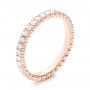 18k Rose Gold 18k Rose Gold Diamond Stackable Eternity Band - Three-Quarter View -  101933 - Thumbnail