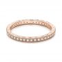 14k Rose Gold 14k Rose Gold Diamond Stackable Eternity Band - Flat View -  101895 - Thumbnail