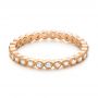 14k Rose Gold 14k Rose Gold Diamond Stackable Eternity Band - Flat View -  101930 - Thumbnail