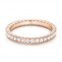 18k Rose Gold 18k Rose Gold Diamond Stackable Eternity Band - Flat View -  101933 - Thumbnail