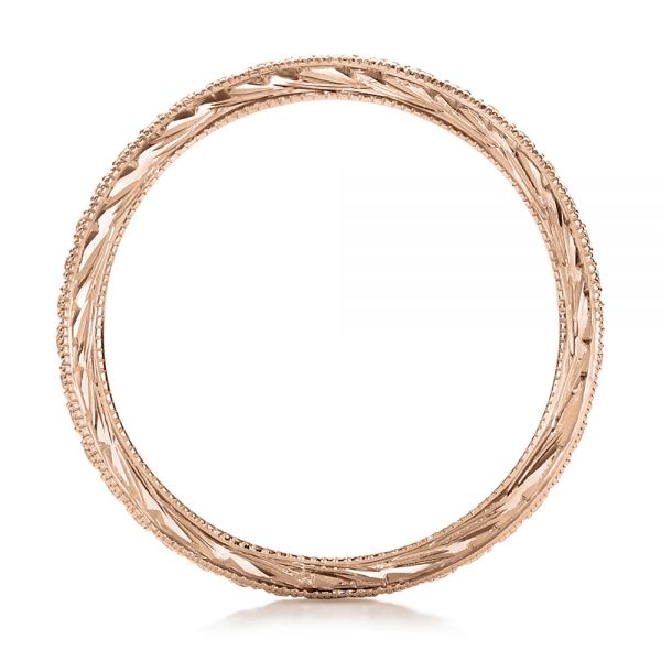 14k Rose Gold 14k Rose Gold Diamond Stackable Eternity Band - Front View - 101895
