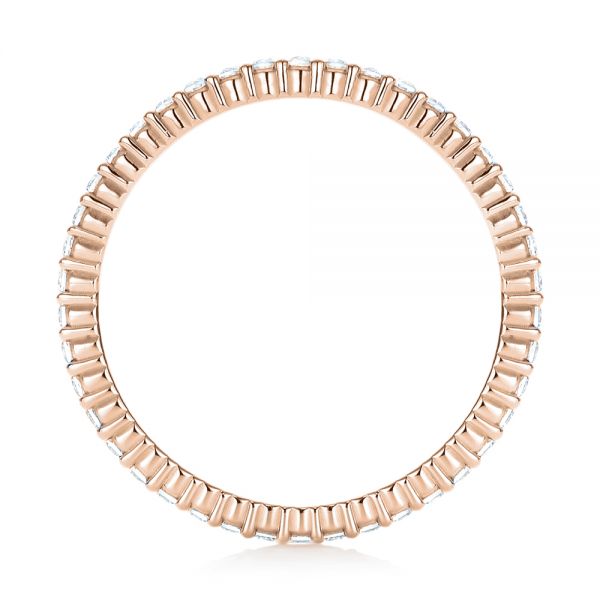 14k Rose Gold 14k Rose Gold Diamond Stackable Eternity Band - Front View -  101900