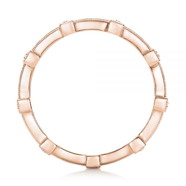 14k Rose Gold 14k Rose Gold Diamond Stackable Eternity Band - Front View - 101922