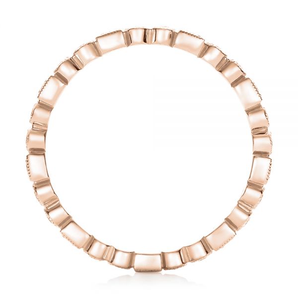 18k Rose Gold 18k Rose Gold Diamond Stackable Eternity Band - Front View - 101925