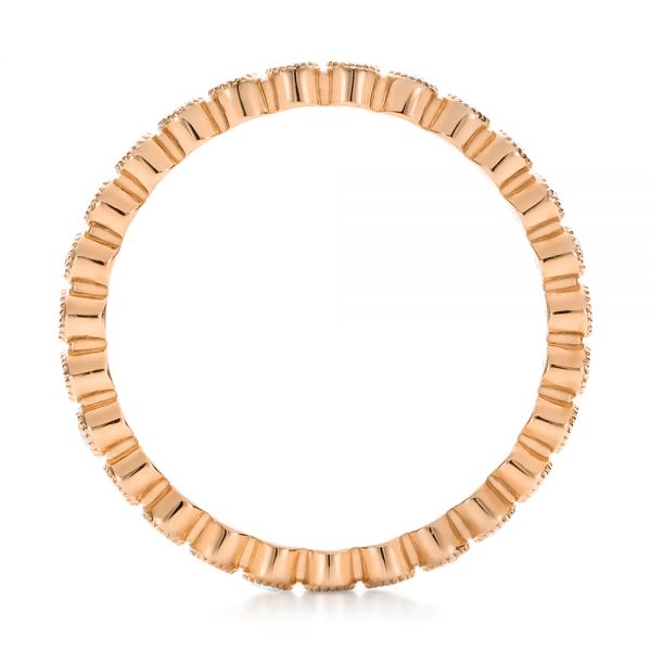 14k Rose Gold 14k Rose Gold Diamond Stackable Eternity Band - Front View - 101930