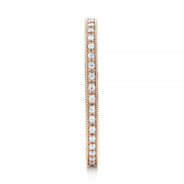 18k Rose Gold 18k Rose Gold Diamond Stackable Eternity Band - Side View -  101895