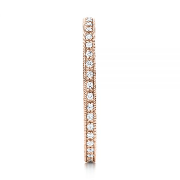 14k Rose Gold 14k Rose Gold Diamond Stackable Eternity Band - Side View -  101895