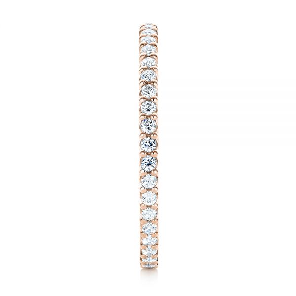 14k Rose Gold 14k Rose Gold Diamond Stackable Eternity Band - Side View -  101900
