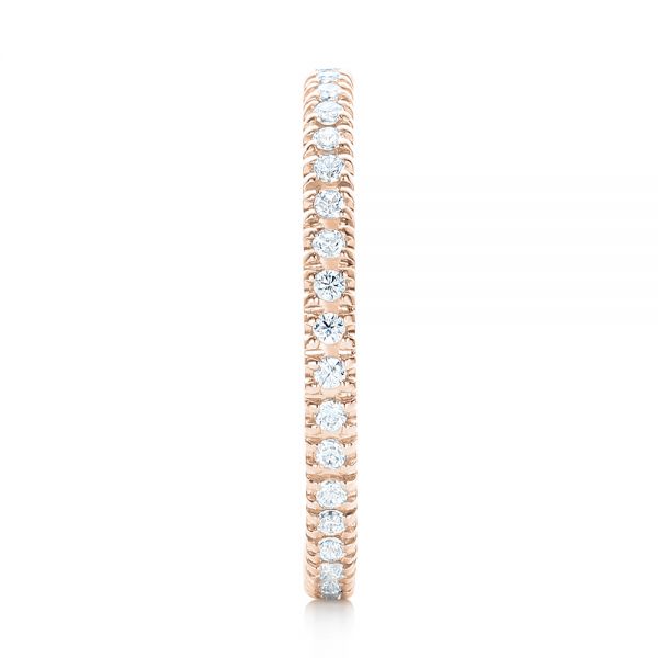 18k Rose Gold 18k Rose Gold Diamond Stackable Eternity Band - Side View -  101914