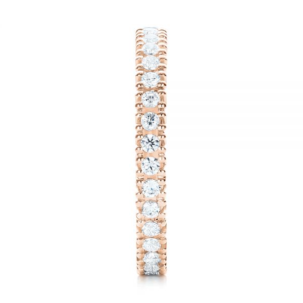 18k Rose Gold 18k Rose Gold Diamond Stackable Eternity Band - Side View -  101933