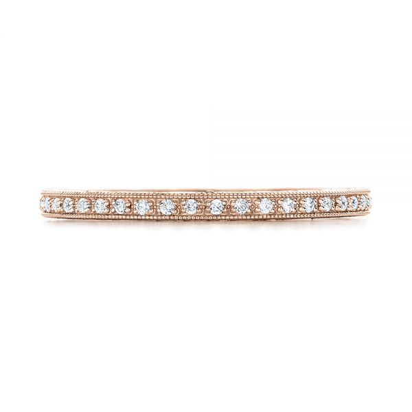 18k Rose Gold 18k Rose Gold Diamond Stackable Eternity Band - Top View -  101895