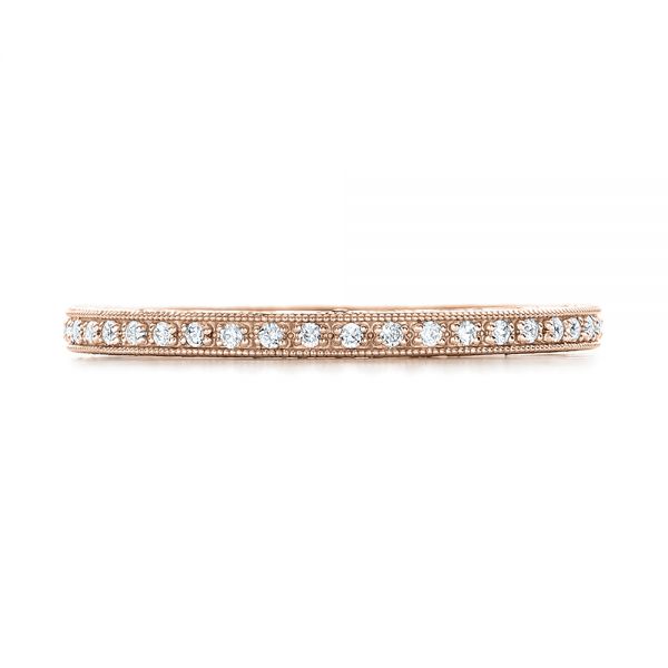 14k Rose Gold 14k Rose Gold Diamond Stackable Eternity Band - Top View - 101895