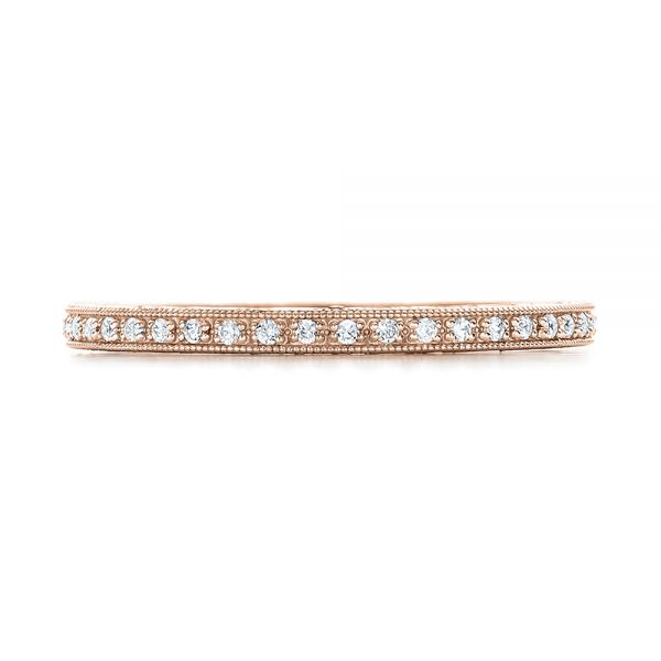 14k Rose Gold 14k Rose Gold Diamond Stackable Eternity Band - Top View -  101895