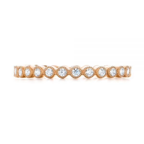 14k Rose Gold 14k Rose Gold Diamond Stackable Eternity Band - Top View -  101930