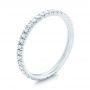 18k White Gold Diamond Stackable Eternity Band - Three-Quarter View -  101914 - Thumbnail