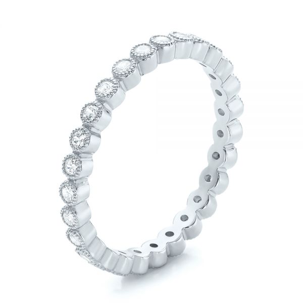  Platinum Platinum Diamond Stackable Eternity Band - Three-Quarter View -  101930