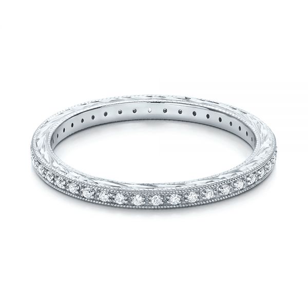  Platinum Platinum Diamond Stackable Eternity Band - Flat View -  101895