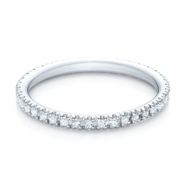 14k White Gold 14k White Gold Diamond Stackable Eternity Band - Flat View -  101914