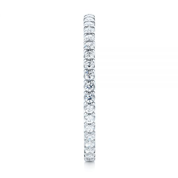 18k White Gold Diamond Stackable Eternity Band - Side View -  101900