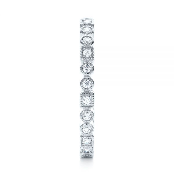 14k White Gold 14k White Gold Diamond Stackable Eternity Band - Side View -  101925