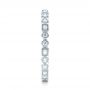18k White Gold Diamond Stackable Eternity Band - Side View -  101925 - Thumbnail