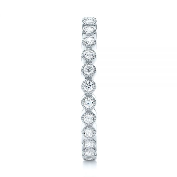 14k White Gold 14k White Gold Diamond Stackable Eternity Band - Side View -  101930