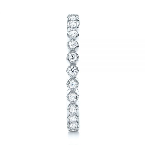 18k White Gold 18k White Gold Diamond Stackable Eternity Band - Side View - 101930