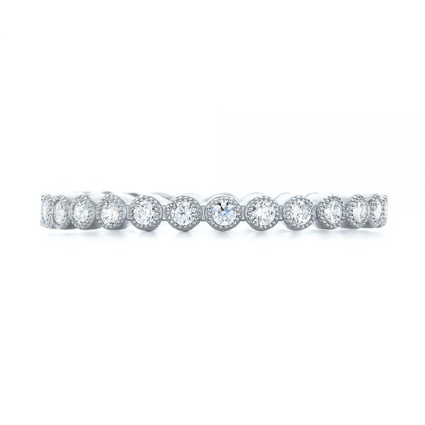 18k White Gold 18k White Gold Diamond Stackable Eternity Band - Top View -  101930