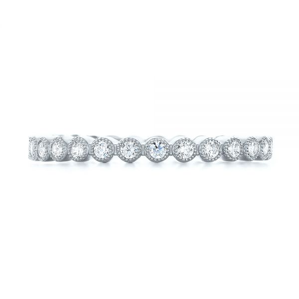 18k White Gold 18k White Gold Diamond Stackable Eternity Band - Top View - 101930