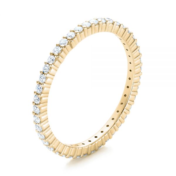 18k Yellow Gold 18k Yellow Gold Diamond Stackable Eternity Band - Three-Quarter View - 101900