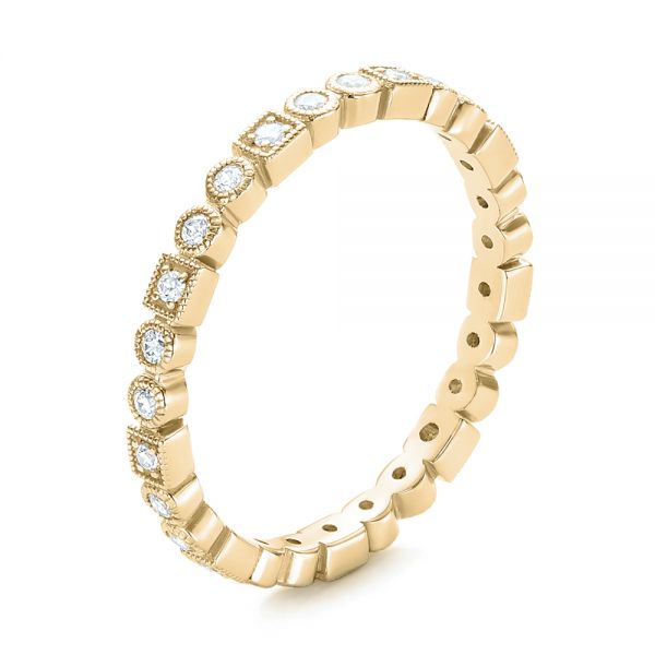 14k Yellow Gold 14k Yellow Gold Diamond Stackable Eternity Band - Three-Quarter View -  101925