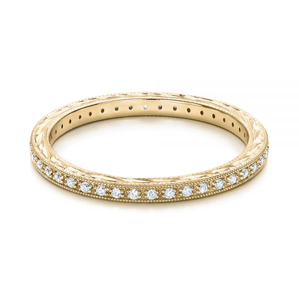 14k Yellow Gold 14k Yellow Gold Diamond Stackable Eternity Band - Flat View - 101895