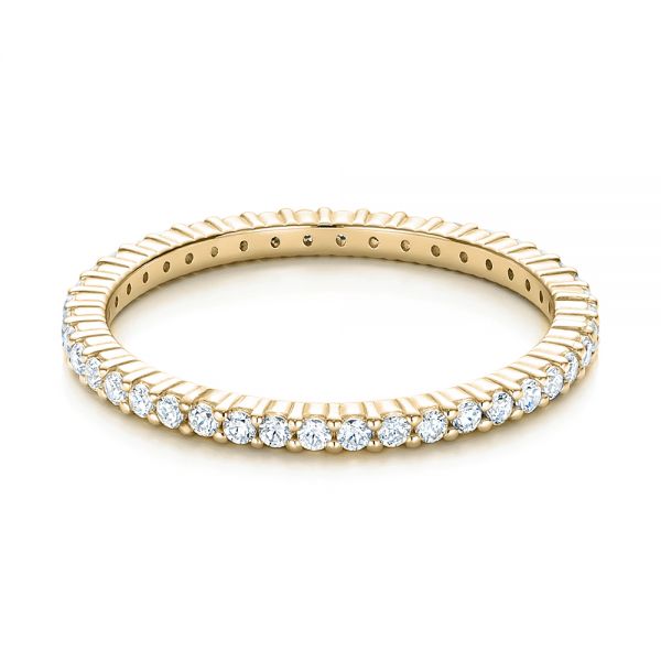 18k Yellow Gold 18k Yellow Gold Diamond Stackable Eternity Band - Flat View - 101900