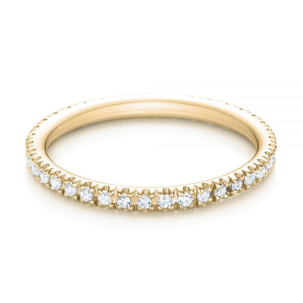 18k Yellow Gold 18k Yellow Gold Diamond Stackable Eternity Band - Flat View - 101914