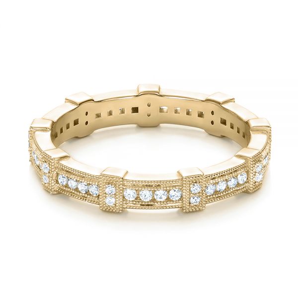 14k Yellow Gold 14k Yellow Gold Diamond Stackable Eternity Band - Flat View - 101922