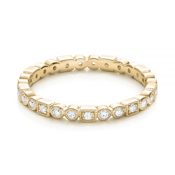 14k Yellow Gold 14k Yellow Gold Diamond Stackable Eternity Band - Flat View -  101925