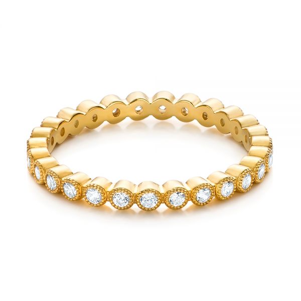 14k Yellow Gold 14k Yellow Gold Diamond Stackable Eternity Band - Flat View -  101930